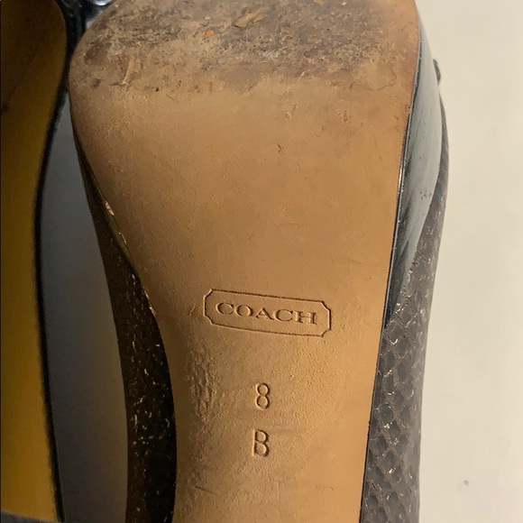 Coach platform heels size 8 M snake skin - Picture 7 of 11